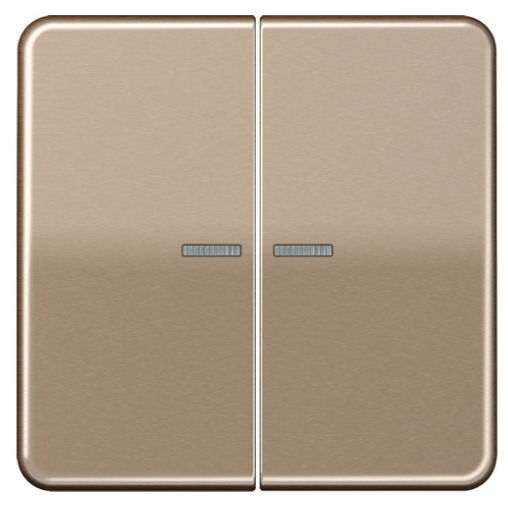 JUNG CD10921STRFGB Pulsante KNX RF, 2 canali, bronzo dorato