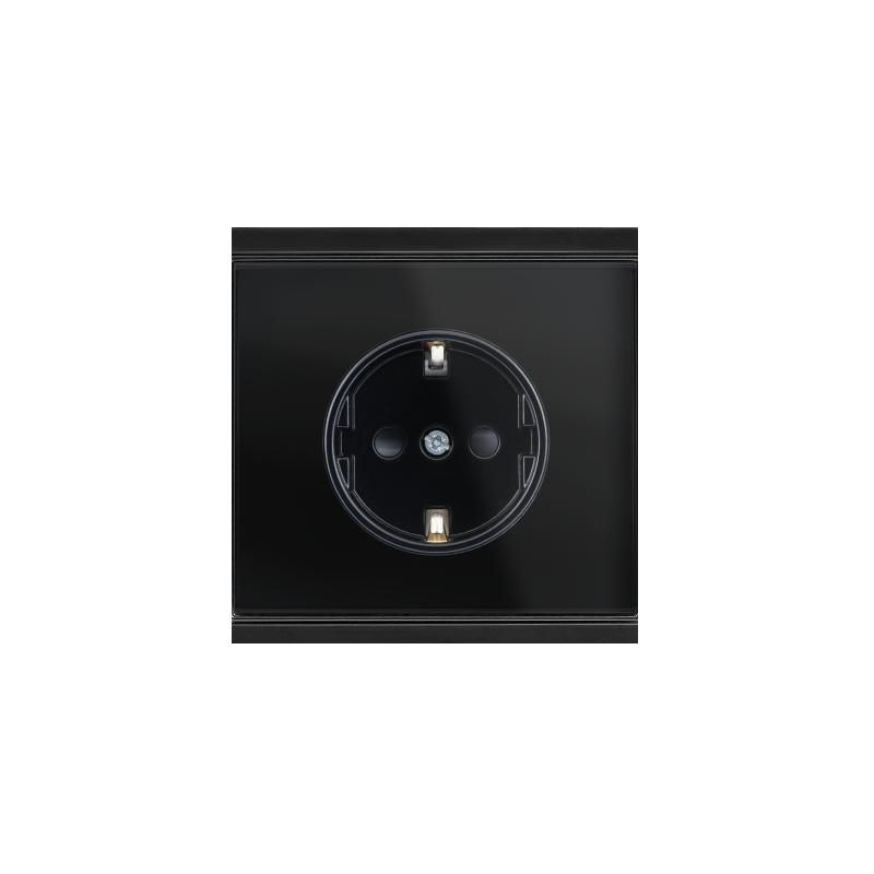 ELSNER 70333 Power Outlet body - black/black matt CEE 7/4 Pow