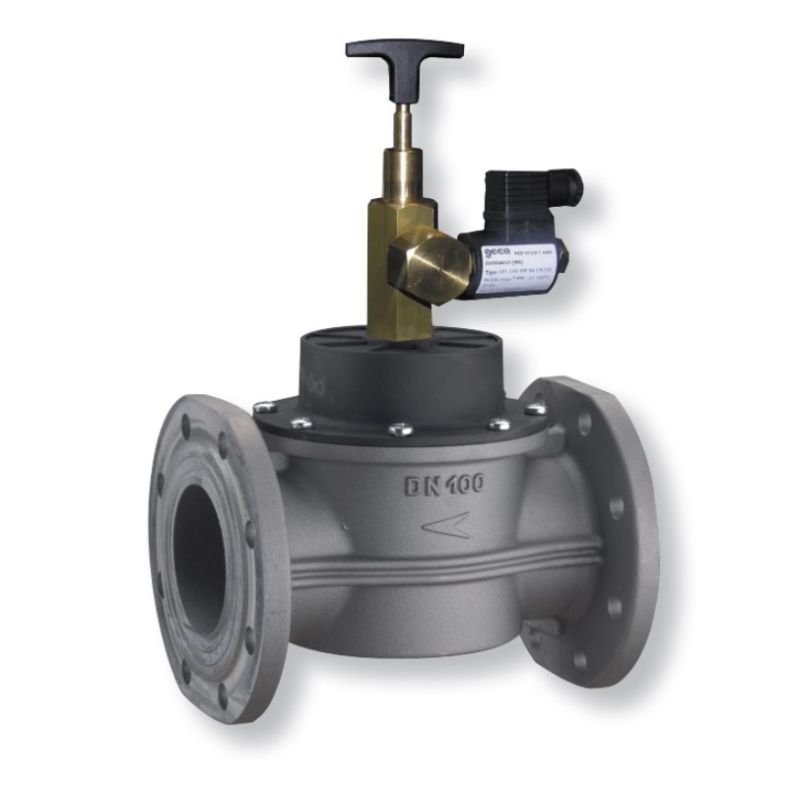 TECNOCONTROL VR938Ex Elettrovalvola riarmo manuale NA DN100 230Vca 6 bar ATEX