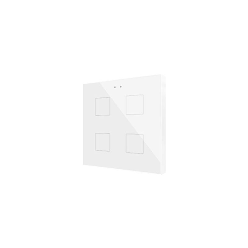 ZENNIO ZVIF4V2W ZVIF4V2W Flat 4 v2 Backlit Capacitive Touch Keyboard, 4 Keys, White