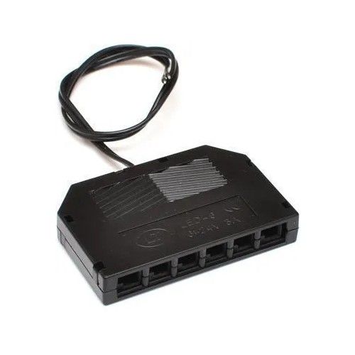 LEDCO DSTDP/NE/6 DUPONT BLACK DISTRIBUTOR C/2MT 6-WAY 2-POLE