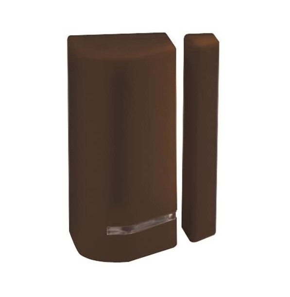RISCO RWX73M8BR00D  Trasmettitore senza fili bidirezionale singolo canale con magnete ed ingresso aggiuntivo (NO, NC, DEOL, Tapparella e Inerziale) in serie Frequenza 868 MHz, colore marrone