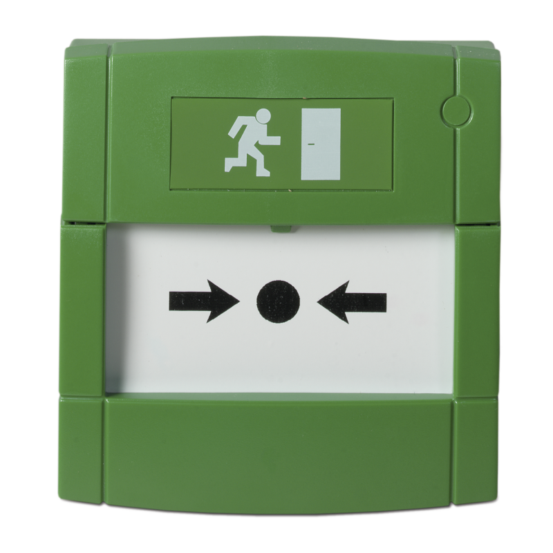 ARITECH INCENDIO DMN700GE Avvisatore di allarme a rottura vetro per esterno IP67 - Colore verde