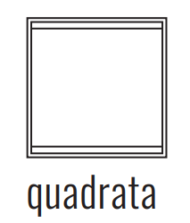 EKINEX EK-FOQ-GBB Cornice FF Form quadrata Metallo Ottone