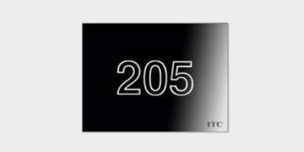 ITC AUDIO 6700-170002 PNC-T N Black room number panel