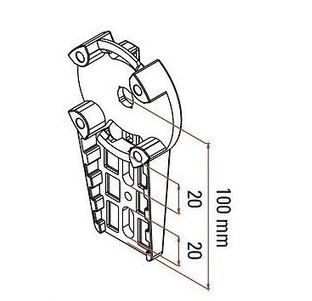 FAAC 132306 SUPPORTO CLIP H REGOLABILE MAX 15Nm 100pz