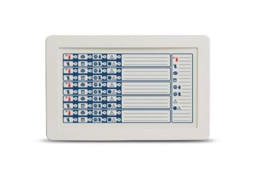 INIM FIRE FPMEXT-L Front module equipped with 40 three-color LEDs that replicate the signals of up to 5 IFMEXT cards