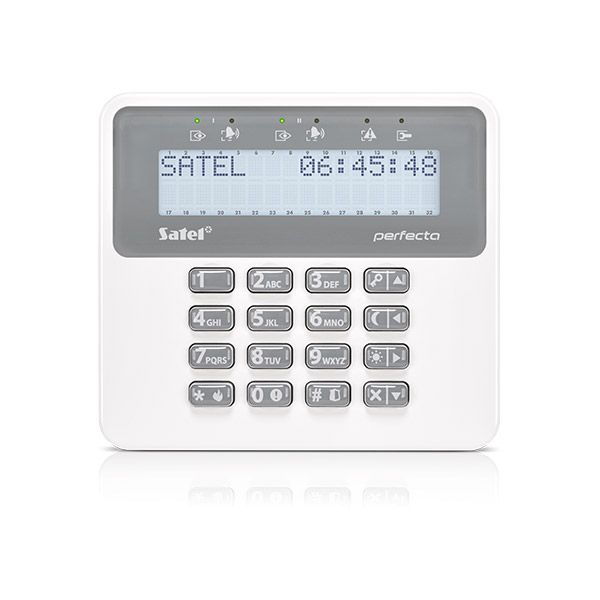 SATEL PRF-LCD-WRL Two-way wireless LCD keypad for PERFECTA WRL (white backlight)