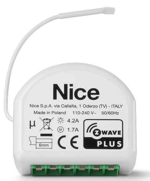 NICE DOUBLESMART-CONTROL Module for the control of two on-off circuits