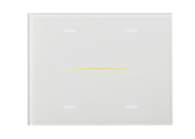 EELECTRON 9025GL304L01 PULSANTE VETRO CAPACITIVO KNX, BIANCO 3 MODULI  VETRO 4 CANALI