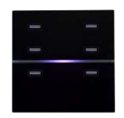 EELECTRON 9025GL06B03 DOUBLE GLASS 6 CH. - BLACK + RGB