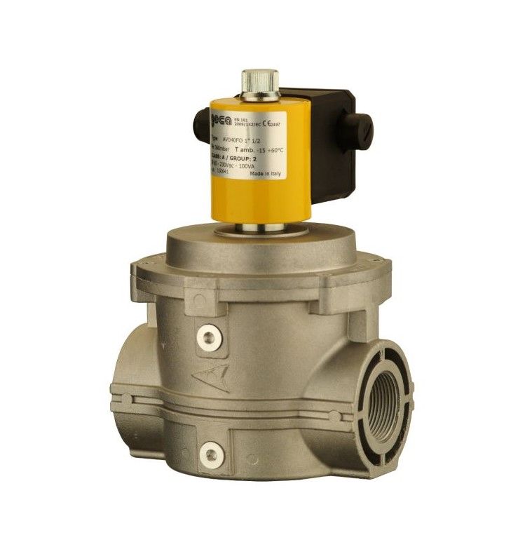 TECNOCONTROL AV032FO Elettrovalvola gas automatica - Dimensione 1 pollice e 1/4 - Pmax 360 mbar- Alimentazione 230Vac - Apertura Rapida