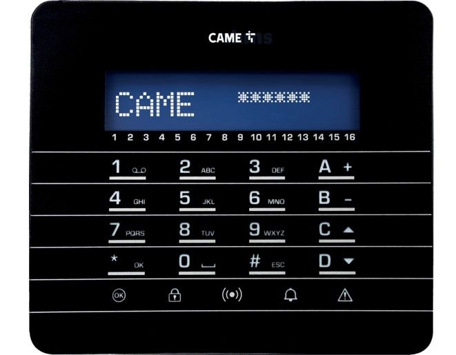 CAME 846CA-0100 PXWKTN01 TASTIERA RADIO DA PARETE NERA