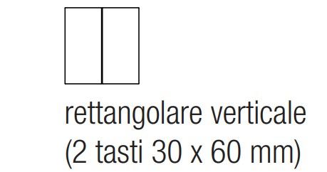 EKINEX EK-T2R-MA Confezione 2 tasti rettangolari verticali