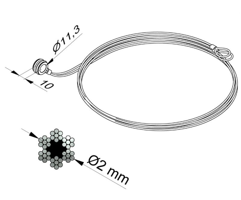 SOMMER 115210-2000 Cable EXS-40_2000 set di 2 pc