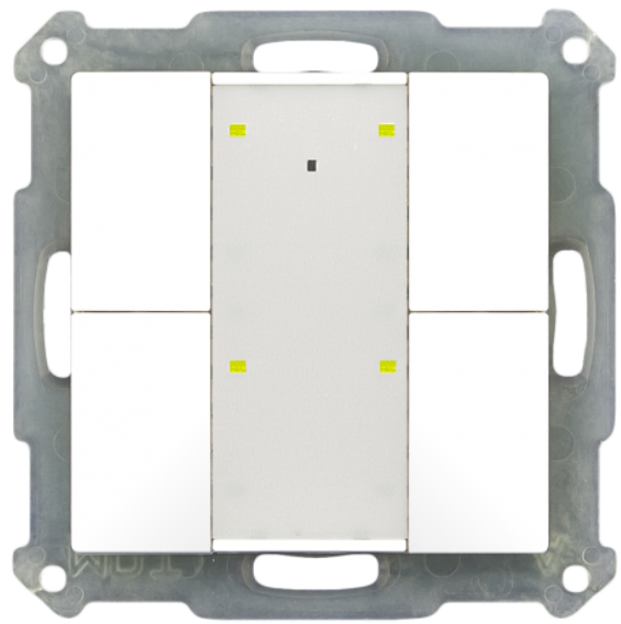 MDT BE-TA55P4.01 BE-TA55P4.01: Pulsante Plus 4 volte, 55mm, Bianco - Finitura opaca