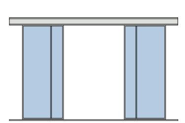 RIB AA90031B SLIDER 200 2 doors. L 2900 mm.