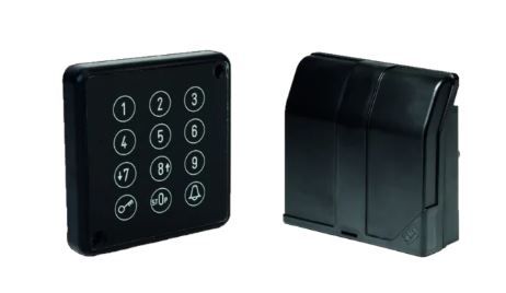 DOMOTIME ACIKWBU2 Anti-scratch and backlit touch screen keypad, IP 65, complete with two-channel decoding card