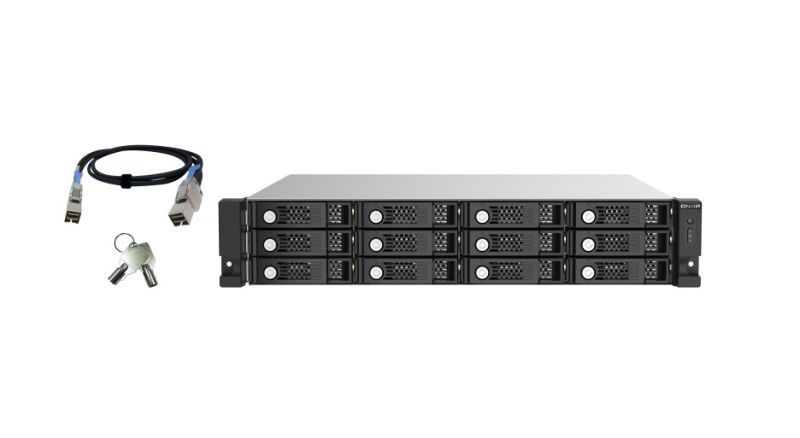 QNAP TL-R1220SEP-RP Enterprise-class 12Gb/s SAS storage expansion that supports multipath addressing and serial linking