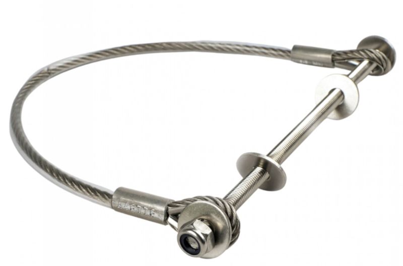 GIBIDI KFI500ING CAVO ARRESTO CADUTA (ACCIAIO INOX) - 500MM (CON GUAINA + ASTA INOX)