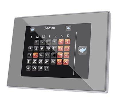 ZENNIO ZVI-Z41LIT-SP Touch Z41 Lite, PVC cornice argento