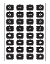 EELECTRON 9025ISF-3 9025 KNX CAPACITIVE BUTTON, BLACK ISET ICONS - F - 32 ICONS
