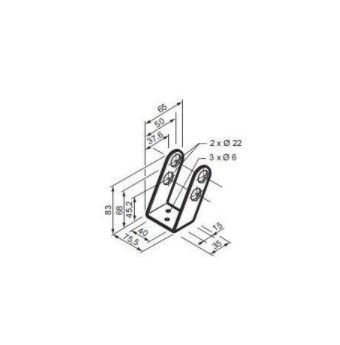 MINGARDI 2700124 Staffa supporto attuatore argento / Silver actuato
