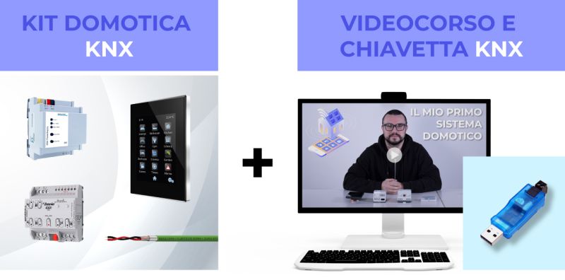 MT DISTRIBUZIONE KIT-DOMOTICA-01 KIT DOMOTICA + CHIAVETTA KNX E VIDEOCORSO