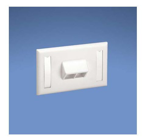PANDUIT NK2HSFAWY NK 2-port- single gang- sloped horizontal faceplate