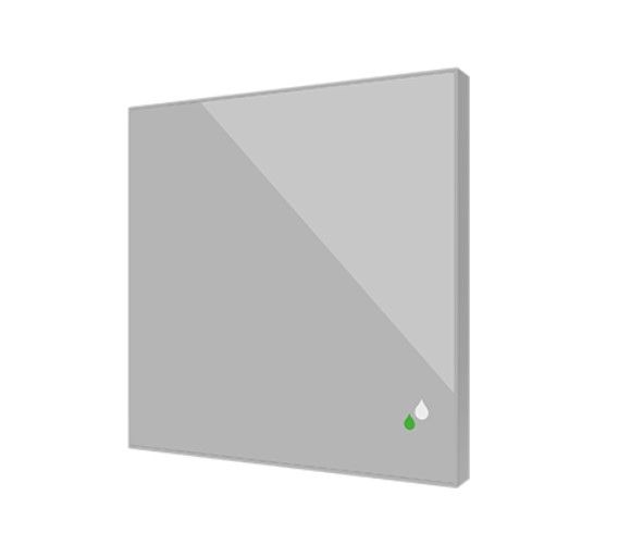ZENNIO ZS-FSEN-S ZS-FSEN-S Flat Sensato Sensore di umidità e temperatura KNX per montaggio ad incasso, argento