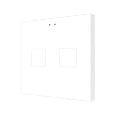 ZENNIO ZVI-F2-GW ZVI-F2-GW Flat 2 Backlit capacitive touch switch, 2 buttons, gloss white