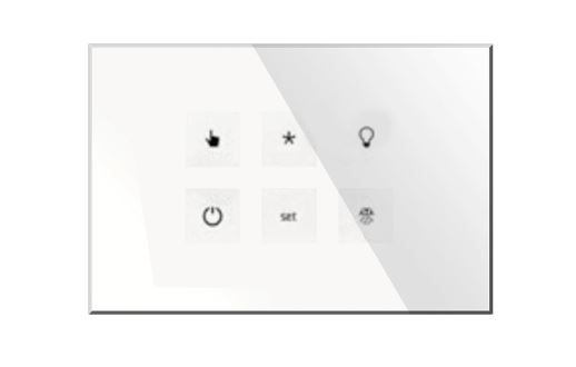 BLUMOTIX BX-R06WP Tastiera KNX personalizzabile in vetro rettangolare