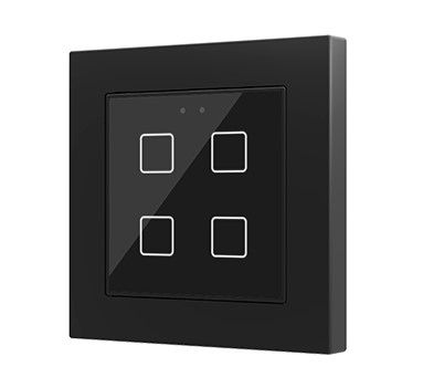 ZENNIO ZVIF55X4VTA Tastiera capacitiva Flat55, 4 Tasti, nero
