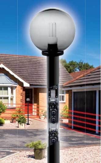 POLITEC PARVIS SMA HY 420 Column composed of 4 double optical beams 2TX + 2RX H 200 cm. 3.6V 19Ah Lithium Batteries