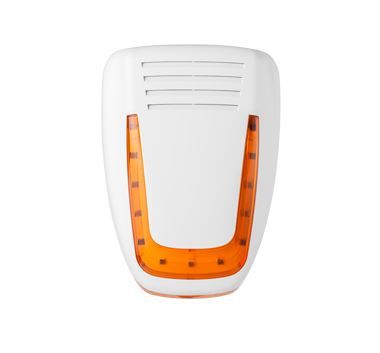 VENITEM 23.24.15 MOSE L LUX matt white/orange EN50131-4 siren with spotlights