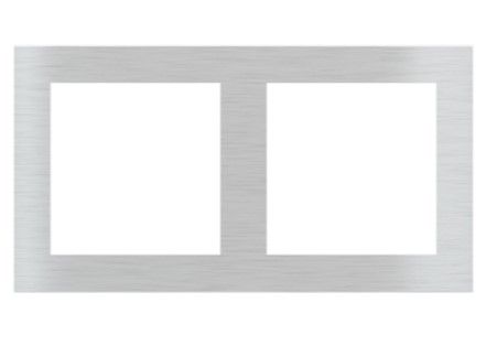 EKINEX EK-P2P-GB_ Placca 2 posti metallo - finestra 55x55