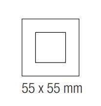 EKINEX EK-SQG-F Placca quadrata finestra 55X55 in NTM