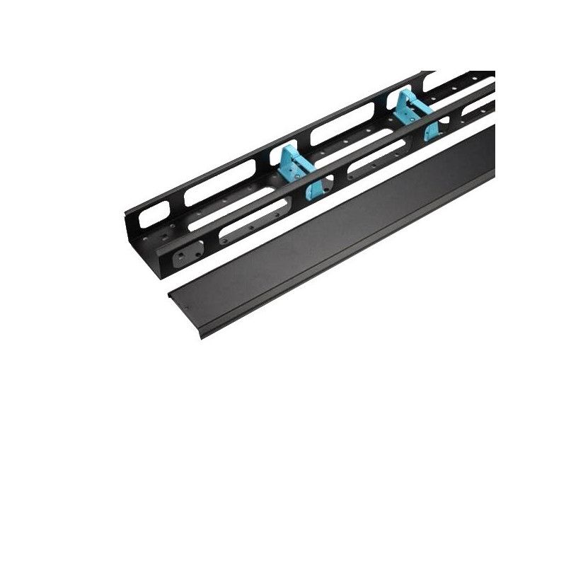 WP RACK WPN-ACM-505-B PANELLO GUIDACAVI VERTICALE 42U CON COPERCHIO NERO RAL9005