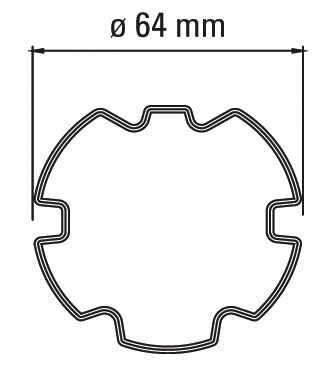 FAAC 132266 ZF 64 GROOVED TUBE ADAPTER