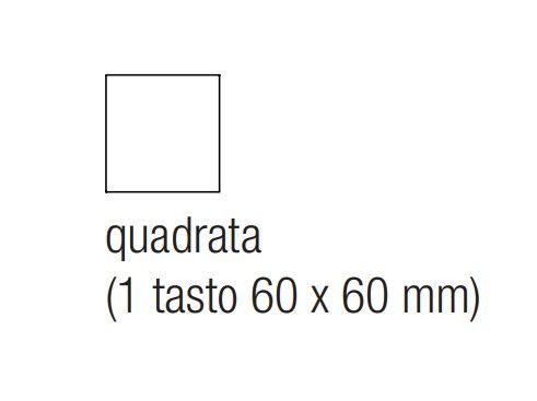 EKINEX EK-T1Q-F Confezione tasto singolo quadrato serie 71 in NTM