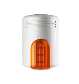 VENITEM 23.30.22 DUCALE LSP pearly white-orange EN50131-4 siren with patented anti-foam system and anti-puncture circuit
