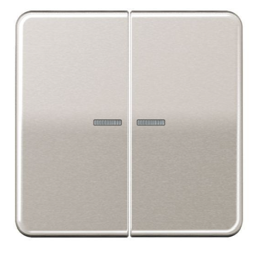 JUNG CD10921STRFPT Pulsante KNX RF, 2 canali, platino