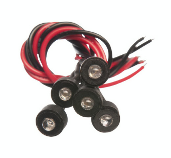 EELECTRON LD00A12ACC MINIATURE LED LAMPS BLU 3V WITH WIRED LEAD,  LED WHITE  60 PCS