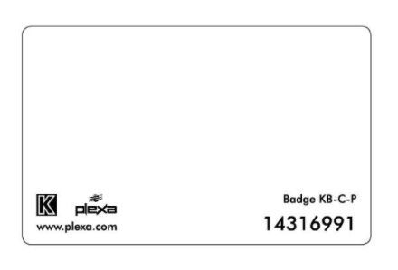 PLEXA KB-C-P Numbered card - close? K5 (125KHz)