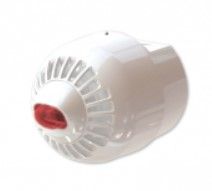 ARITECH INCENDIO ASW367W Sirena piezo-elettronica multitono da esterno con base alta per passaggio cavi per installazione a soffitto completa di lampeggiante