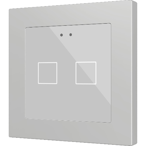 ZENNIO ZVIF55X2VTS Tastiera capacitiva Flat55, 2 Tasti, argento
