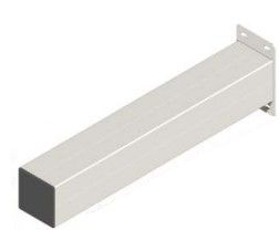 UNISTAB TP1275B sbraccio da parete BIANCO 120x120x750mm per teleca