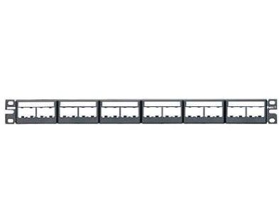 PANDUIT CPPL24WBLY Patch Panel- 24 Port- Modular Snap In- Black