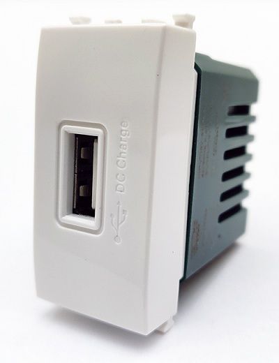 MAPAM 629B Presa Usb (5V=2A 265V) Gem 629B Bianco