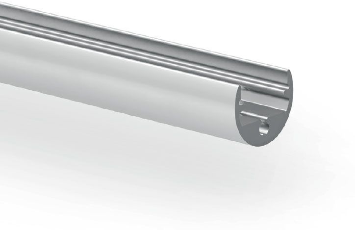 LEDCO PR118 PROFILO SUPERFICE 8 MM TONDO 2 MT. ANODIZZATO